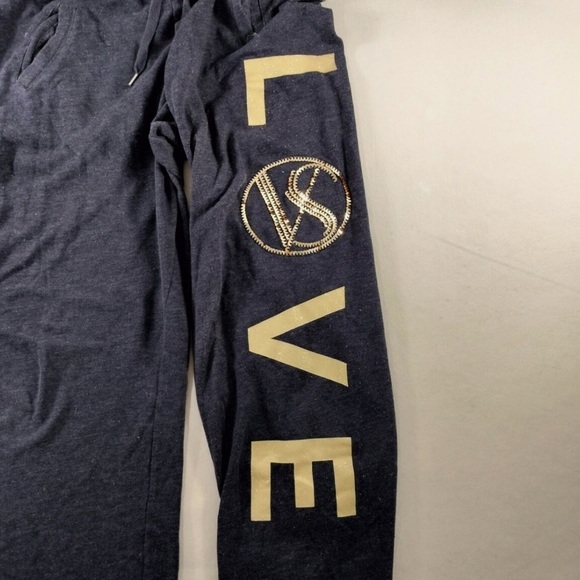 Victoria's Secret Blue LOVE Sweatpants - Picture 2 of 4